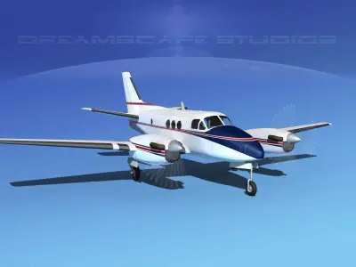 Beechcraft King Air C100 V10 3D model