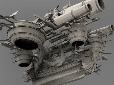 Massive Zeppelin Juggernaut 2 3D model