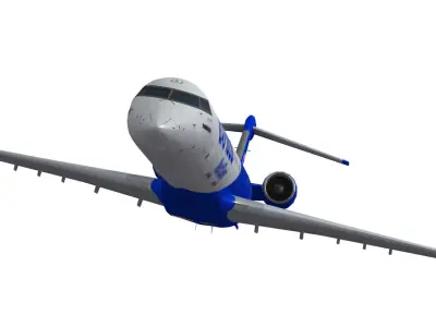  Bombardier CRJ 1000 NextGen Home livery Low-poly 3D model