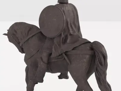 Realistic Bronze Statue Low-poly 3D model