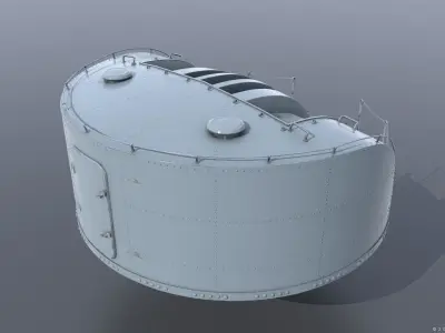 Japanese Type 96 AA gun - 1945 Low-poly 3D model