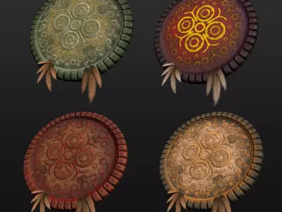 Aztec Weapon Pack Low-poly 3D model