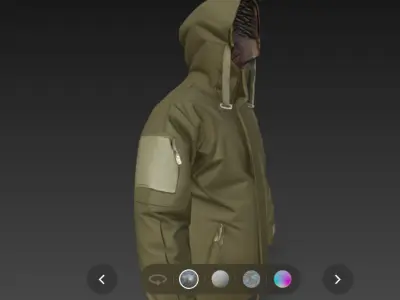military tactical jacket 3d model 3D model