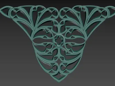 Seamless Gothic pattern  29 Low-poly 3D model