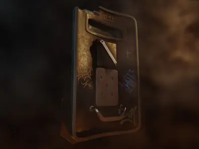 PoliceShield weapon from game dota Low-poly 3D model