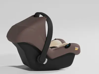 Fabric baby car seat for child 0-13 kg S Low-poly 3D model