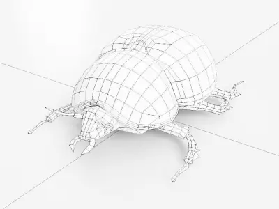 Beetle 3d model Low-poly 3D model