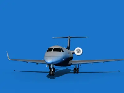 Embraer Praetor 600 V03 Low-poly 3D model