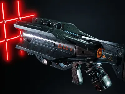 Laser Cannon Free low-poly 3D model