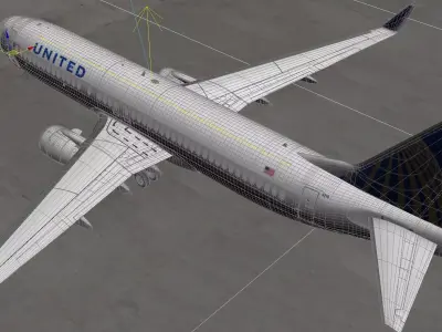 B 737-800 with Interior 3D model