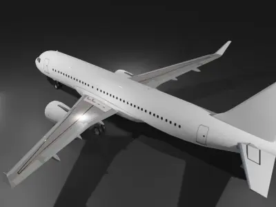 Airbus a320neo  model with generic livery Low-poly 3D model
