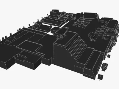 Seabank Building and Australian Fair Building Low-poly 3D model