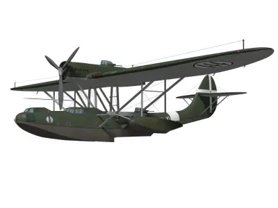 CANT Z501 Gabbiano 3D model