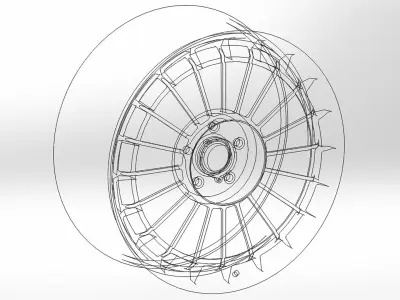 OZ Rally Racing Wheel 90s Group A Spec 3D model