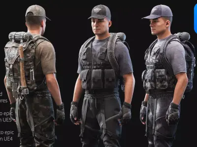 Survival 04 Low-poly 3D model Low-poly 3D model