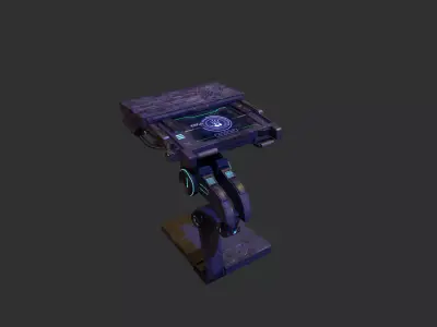 building sci fi console -PBR Game Ready LowPolygon Low-poly 3D model