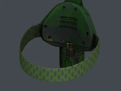 Gas mask helmet 3d model scifi Low-poly Low-poly 3D model