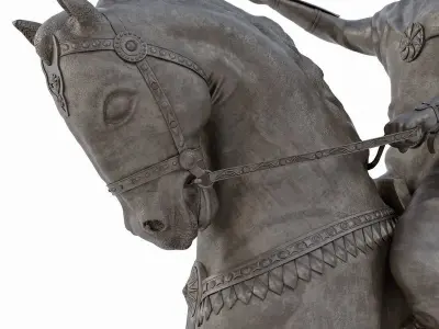 Realistic 3d model of the monument of Amir Temur 3D model