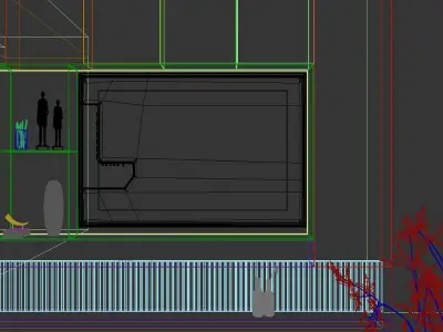 restaurant minimalist panoramic Modern 3D model