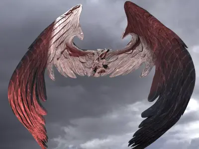 Dark Angel Wings  3D model purchase