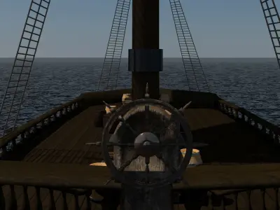 Colonial Ship Low-poly 3D model