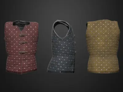 Brigandine Medieval Armor Low-poly 3D model