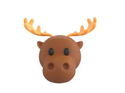 Prop145 Moose Head 3D model
