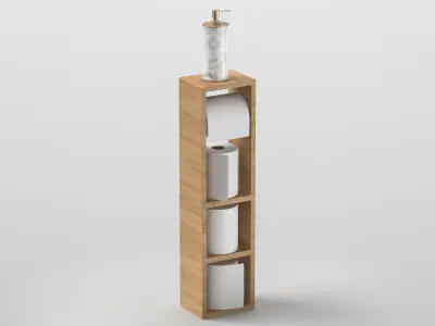 Toilet Paper Holder Storage 3D model