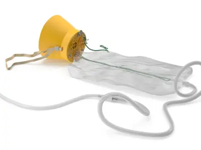 Airplane Passenger Oxygen Mask Low-poly 3D model