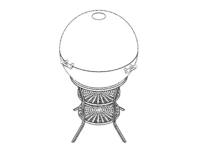 Grill BBQ Table Free 3D model