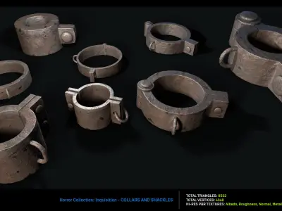 Inquisition - Collars and Shackles Low-poly 3D model