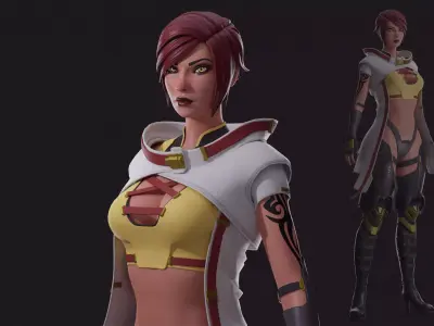 Rigged Female Character 3D model
