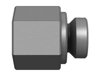 Conexao Connection Femea Female 1-4 NPT x Macho Male M14 x 2 3D model