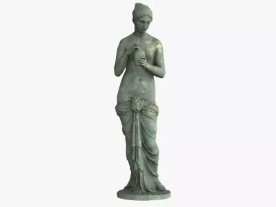 Psyche Statue - Bronze Low-poly 3D model