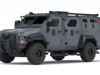 Armored Police and Military Vehicles Bundle Alpine Series 3D model