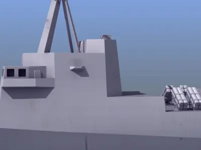 FFG-62 Constellation Class LOD2 Low-poly 3D model