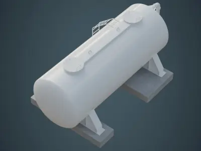 Industrial Gas Tank 5A Low-poly 3D model
