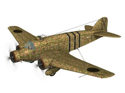 Savoia-Marchetti SM 81 Spanish Civil War 3D model