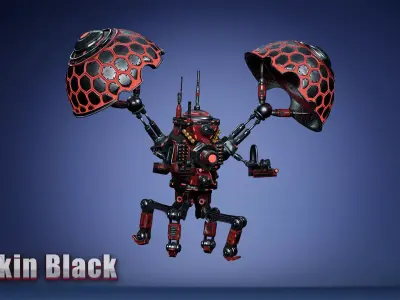 Sci-fi Drone 02 Low-poly 3D model