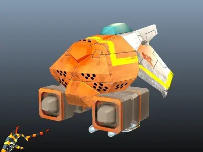 Advanced Scoutship Low-poly 3D model