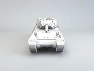 Low Poly M10 Wolverine tank destroyer Low-poly 3D model