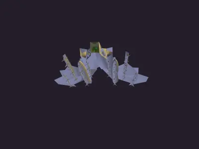 zanac Missile drone Free low-poly 3D model