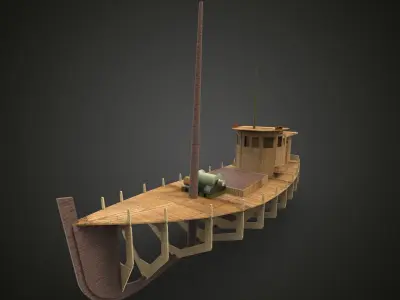 Traditional building ship 3D model