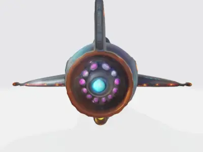 Cartoon space ship 3D model