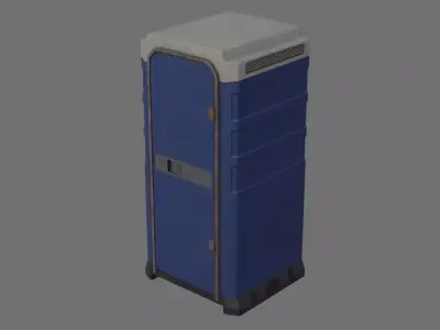 Portable Toilet 2B Low-poly 3D model