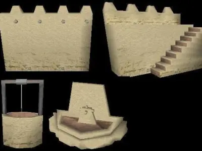 Arabic City - Collection Low-poly 3D model