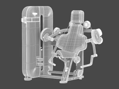 Technogym Selectorized Artis Arm Curl 3D model