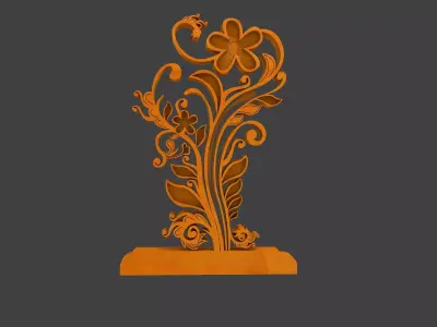 3D Rendering of Gapura Ornament Free low-poly 3D model