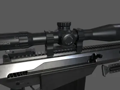 BARRETT M107A1 Low-poly 3D model