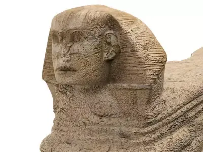 Sphinx from tomb of person 3D model